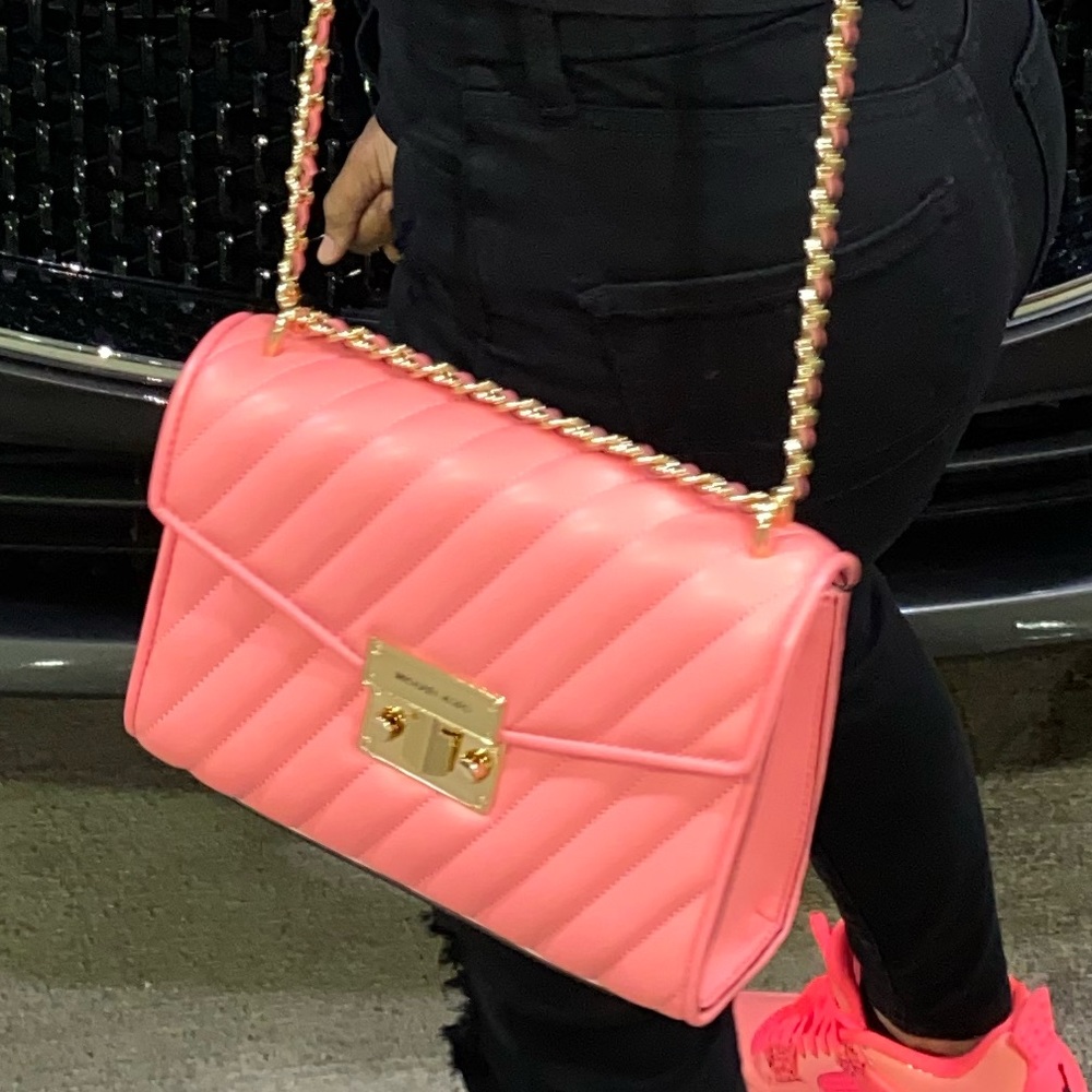Peach Micheal Kors Cross Body Bag
